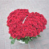 100 roses heart shape