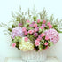 Pastel flower basket