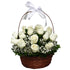 White roses basket