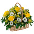 Sunset flowers basket