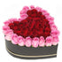 Pink and red roses Heart Box